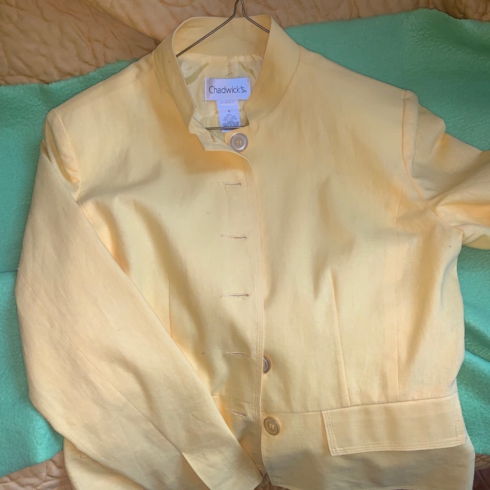 Chadwick’s Women Yellow Blazer Medium/Large size 8